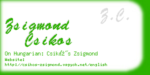 zsigmond csikos business card