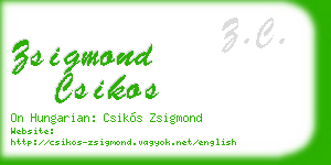 zsigmond csikos business card